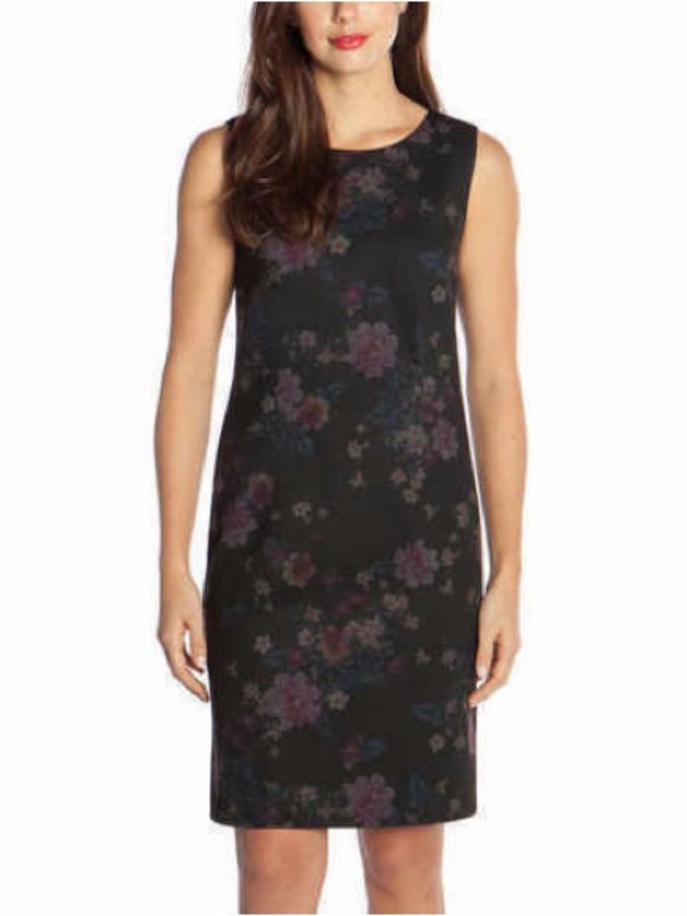 Mario Serrani Made in Italy Black Floral Shift Dress Small